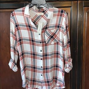 Francesca’s Plaid button down